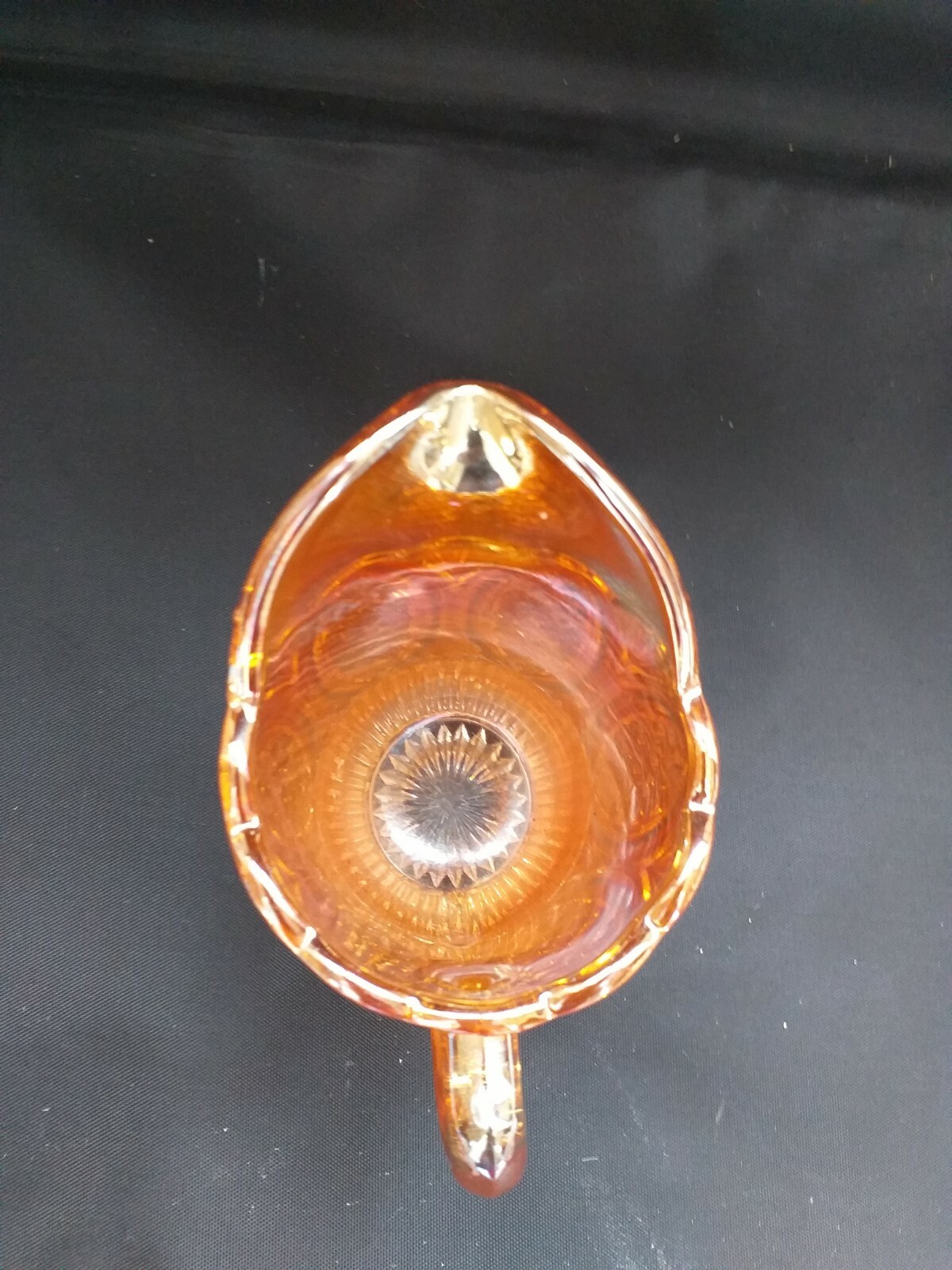 Vintage Marigold Carnival Glass Milk Jug / Pitcher / Creamer 3" high 