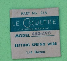 Jaeger Lecoultre watch vintage Lecoultre 460-490 Setting Spring Wire part 24A