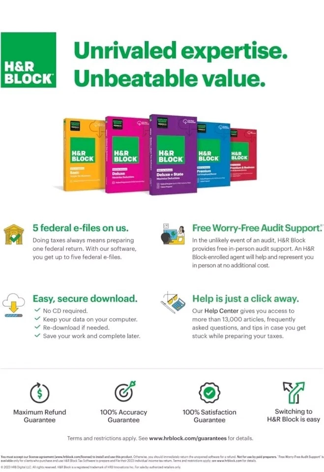 2023 H & R Basic Simple Tax. Federal Only . PC/Mac Download. NEW! - Image 3 of 4