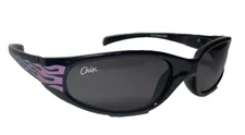 Pacific Coast Sunglasses Chix Heavenly Motorcycle Sunglasses Black Flame Frame