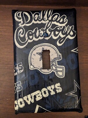 Dallas Cowboys NFL Football Single Toggle Switch Cover Block Clouds Retro Logo