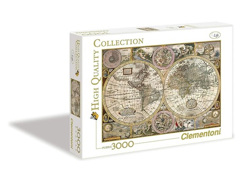 Bebeboutik - Puzzle en bois 1000 pièces - TREFL - Carte du monde
