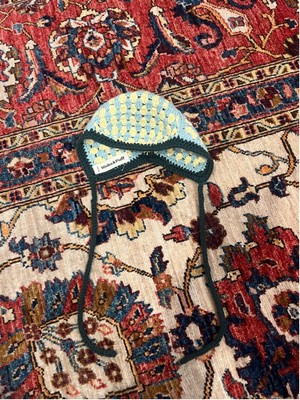 NWOT Misha and Puff Blue and Yellow CottageCore Crochet Cotton Baby Hat 0-6 M