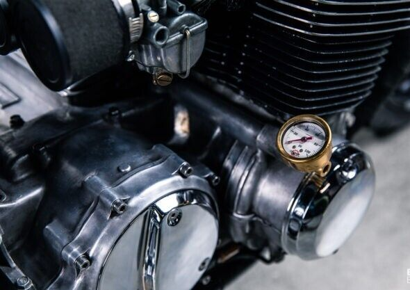 BRASS HONDA CB750 OIL PRESSURE GAUGE chopper bobber cafe cb 750