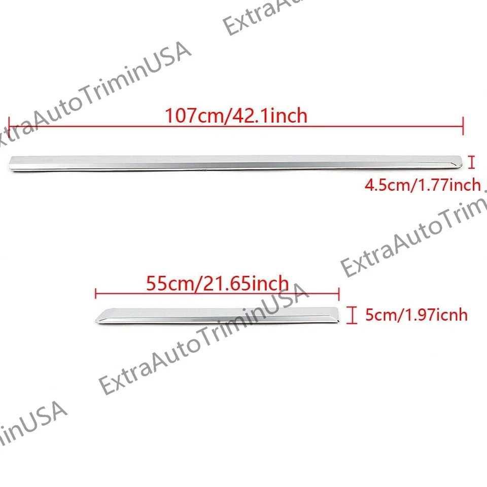 4PCS For Jeep Grand Cherokee 2005-2009 Chrome Car Body Door Side Molding Trims - Image 3 of 4