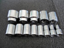 Vintage Wright Tools 3/8" Drive 6pt SAE Socket Set 13pc Cornwell Made in USA
