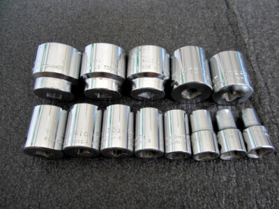 Vintage Wright Tools 3/8'' Drive 6pt SAE Socket Set 13pc Cornwell Made in USA