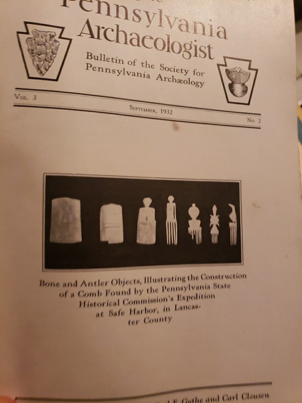 PENNSYLVANIA ARCHAEOLOGIST BULLETIN 1932  BX710