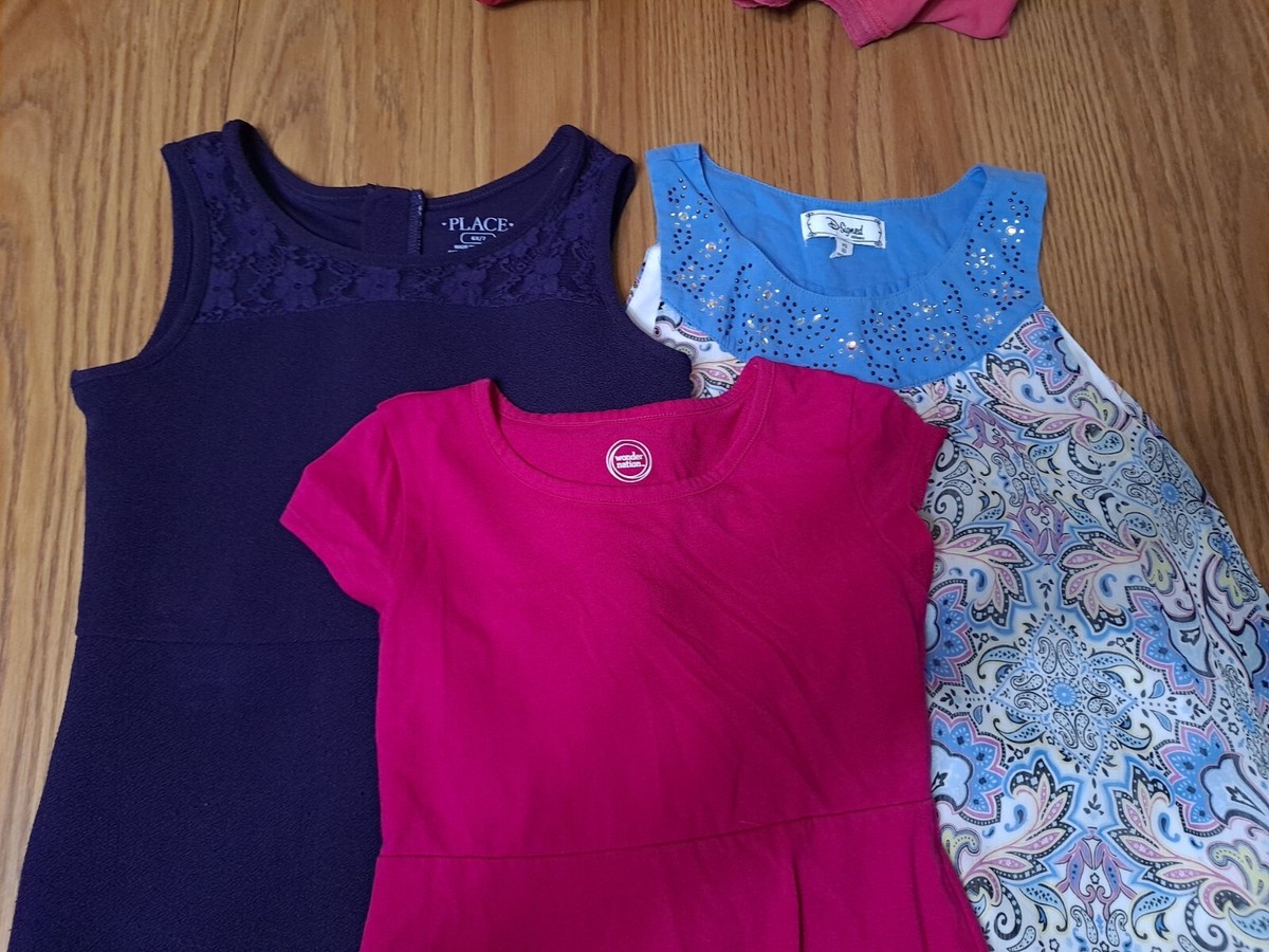 Lot of 3 Girls Casual Dresses Size 6/6X Childrens Place Disney Wonder Pink Purpl Lot of 3 Girls Casual Dresses Size 6/6X Childrens Place Disney Wonder Pink Purpl
