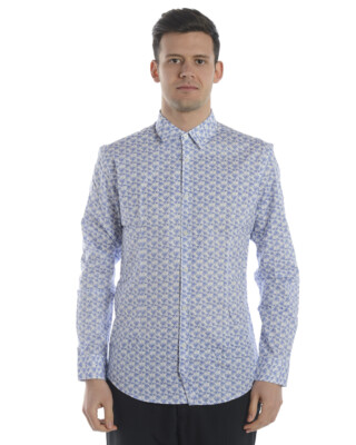 Daniele Alessandrini Hemd Shirt Baumwolle Herren Celeste C1657R12153802 21