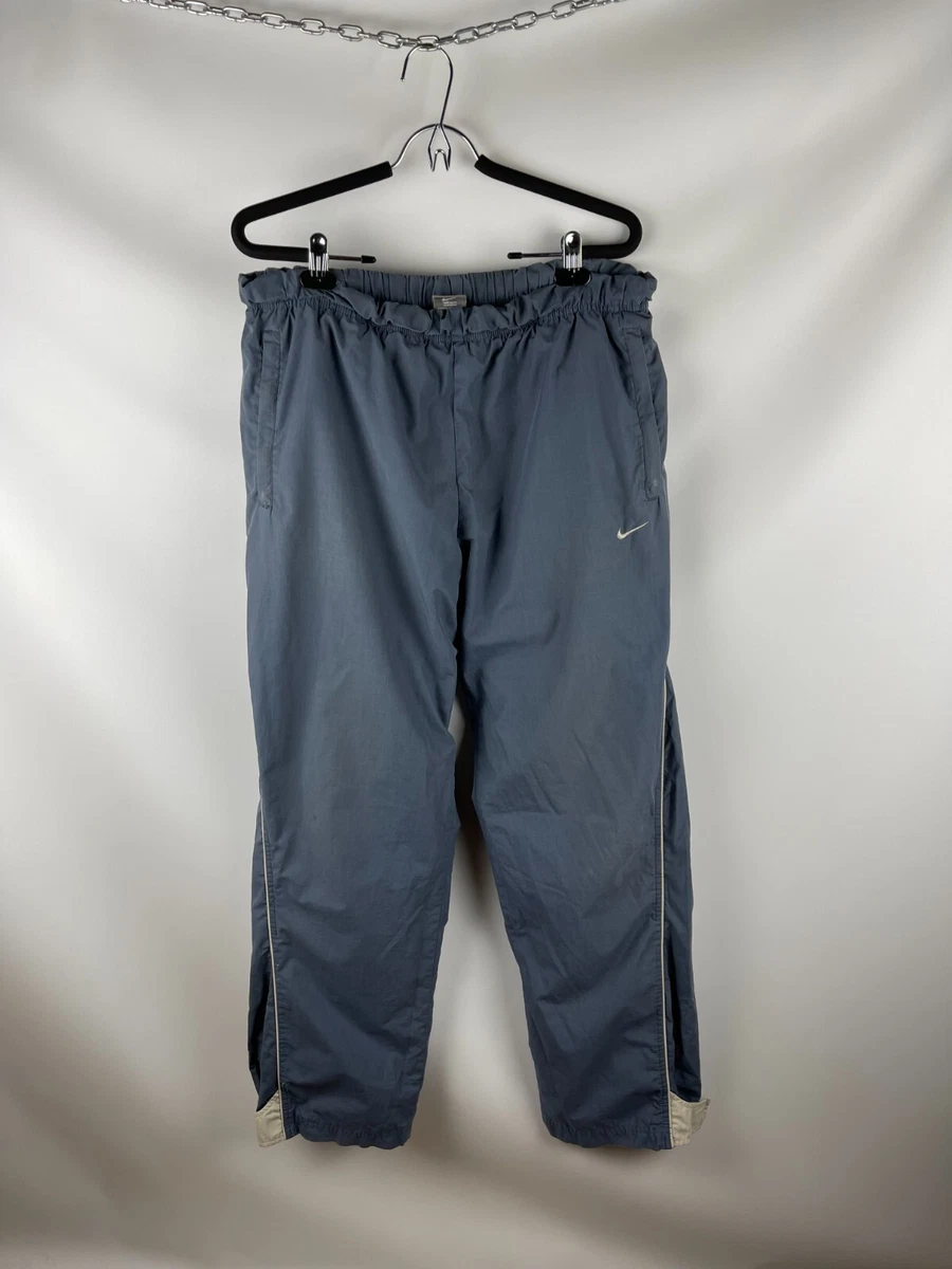 Nike vintage y2k drill logo swoosh grey track pants