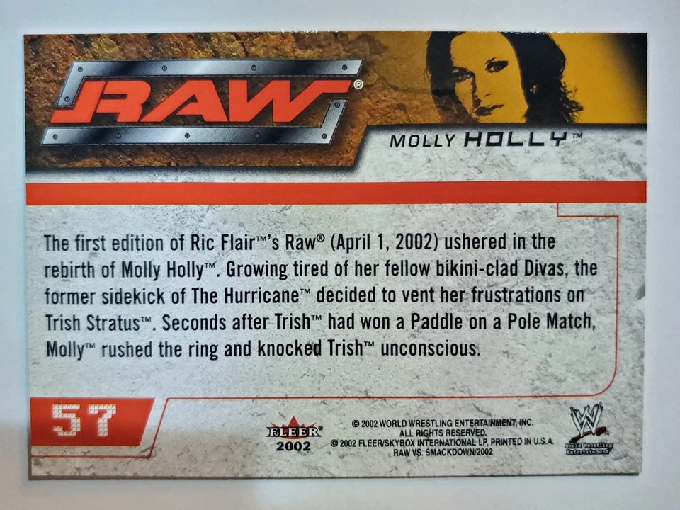 2002 Fleer WWE RAW vs SmackDown Edition #57 MOLLY HOLLY - Image 2 of 2