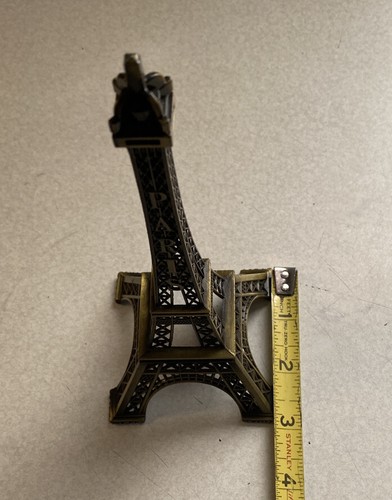Mini intrincada estatua decorativa de bronce de la Torre Eiffel - Imagen 7 de 7