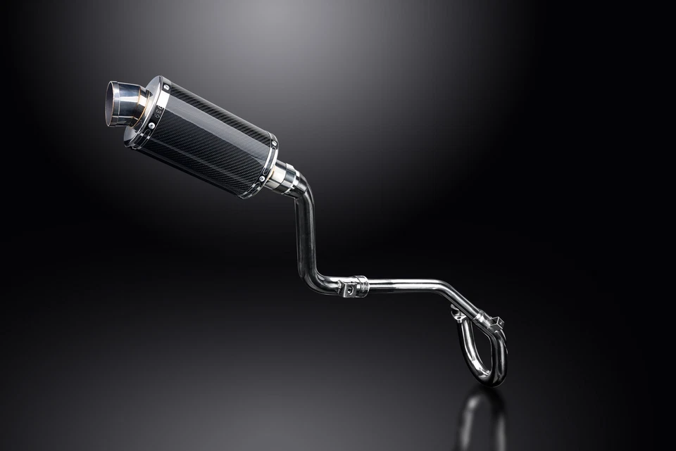 Silenciador oval de carbono Honda CRF250L 2012-2016 Delkevic escape completo 9" - Imagem 2 de 4