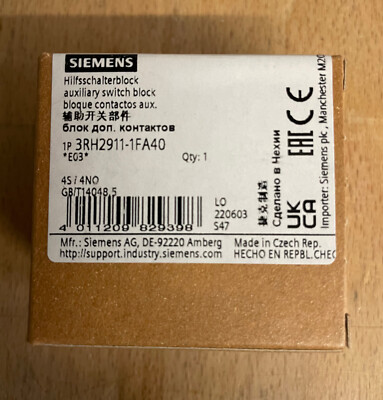 SIEMENS, Hilfsschalterblock 3RH2911-1FA40