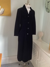 Vintage Velvet Maxi Coat Size 10 Edwardian Victoriana Steampunk Goth Collared
