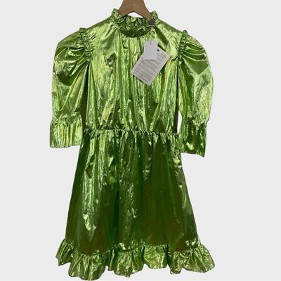 batsheva green dress Spring Prairie Dress in Ditsy Apples main image 0