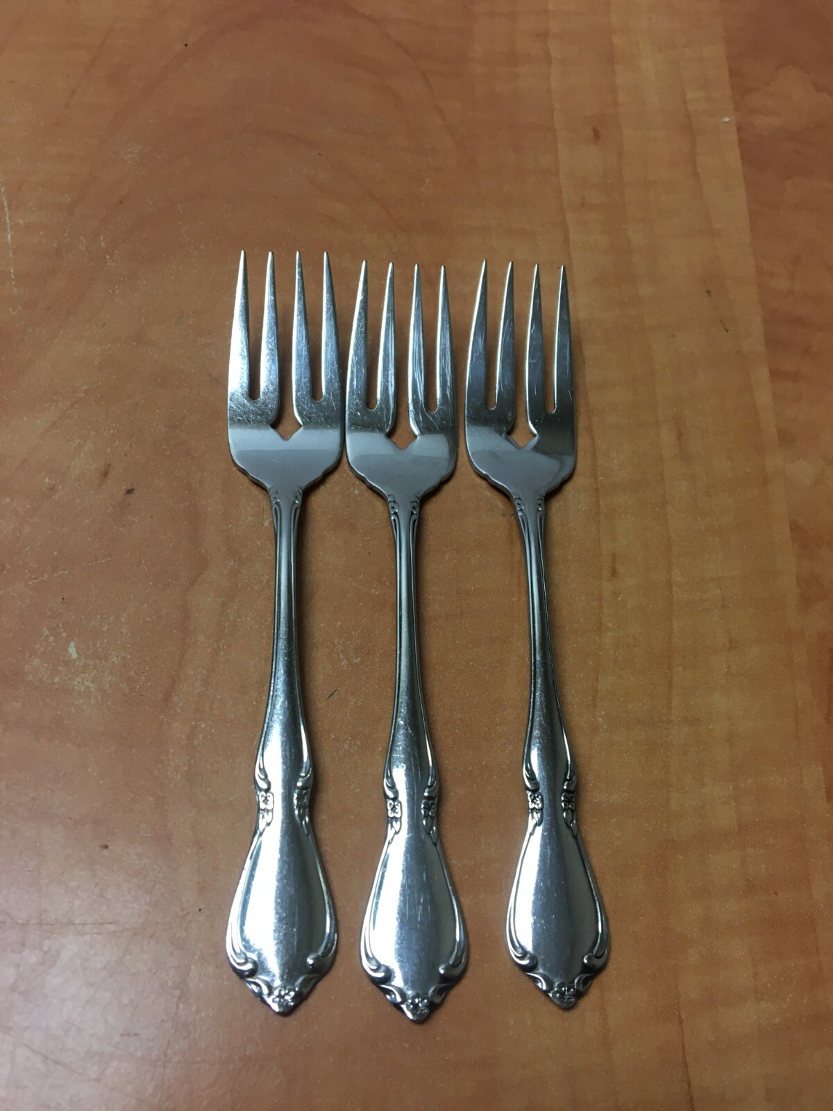Oneida USA CHATEAU Stainless Lot of 3 Salad FORK