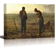 16" x 24" Francois Millet Wall Art Canvas Print - The Angelus by Jean