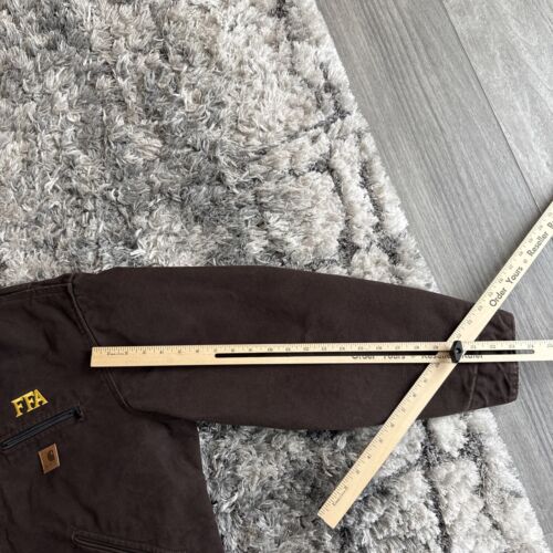 Vintage Carhartt Detroit Full Zip Jacket Blanket Lined J97 DKB Chocolate Fade L - Picture 8 of 12