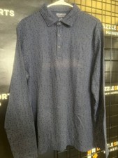 Kenneth Cole Awearness Blue Slim Fit Men's Dress Shirt Large