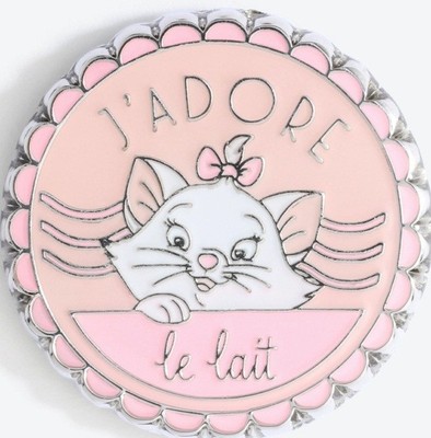 Disney Aristocats White Kitten Marie Loves Milk J Adore Le Lait Pin Ebay
