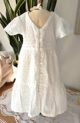 hübsches altes Puppenkleid  aus Baumwollspitze - für die antike Puppe - Bild 1 von 4