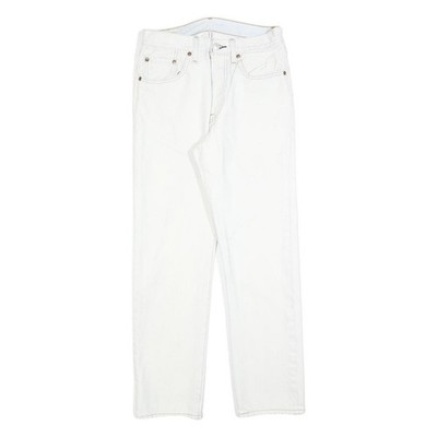 LEVI'S 501 Damen Jeans Weiß Regular Gerade Raw Denim W26 L28 Baumwolle