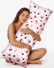 Silk Body Pillowcase with Zipper - 20x54 Inch Long Soft Pillow Cover for Adul...