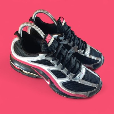 Nike Reax Run 5 Black Pink Shoes Women's Size 8 Sneakers 407987-001 * Clean *