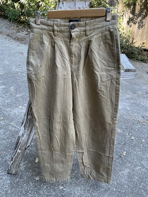 NOAH NYC Double-Pleat Organic Cotton Chino Pants Mens Size 28x28