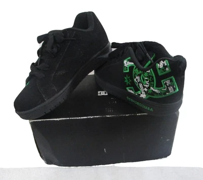 NIB DC Court Graffik SE Boys Youth Skate Shoes Sneakers 6 Black/Emerald MSRP$60 - Image 1 of 4