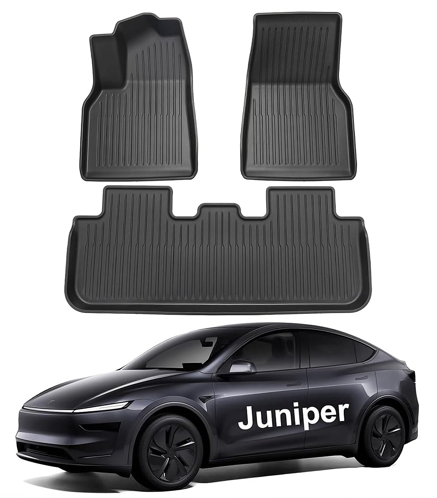 Pedigree 3D Floor Mats for 2025-2026 Tesla Model Y Juniper | TPE All-Weather ...