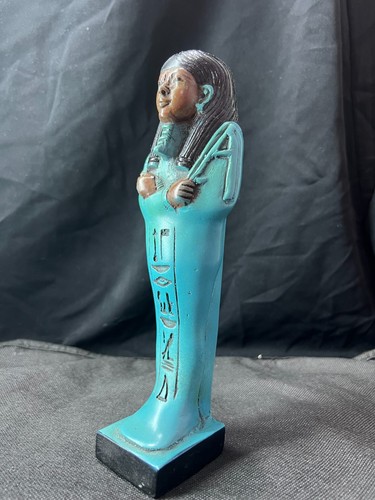 Egyptian Ushabti Statue of Osiris in Blue-Turquoise Finish - Picture 2 of 10