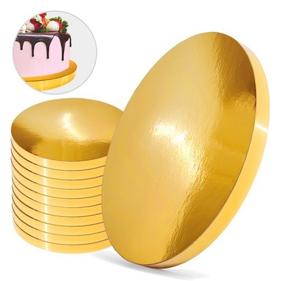 Cake Board Base Gold 34 cm 2 cm Set 10 Stück Cake Drum Rund Premium Brand4Cake