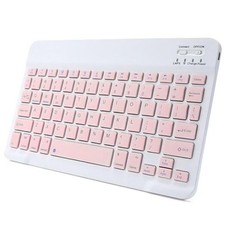 Bluetooth Keyboard for iPad, Rechargeable Slim Portable Wireless Keyboard Pink