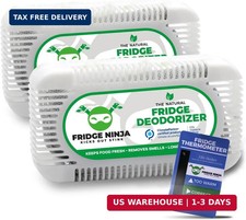 Fridge Ninja Fridge Deodorizer 2 Pack - More Effective Than Baking Soda - Natu