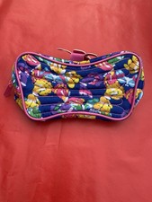 Butterfly Pencil Case Zip Pouch Make Up Bag Girl Pink Floral School