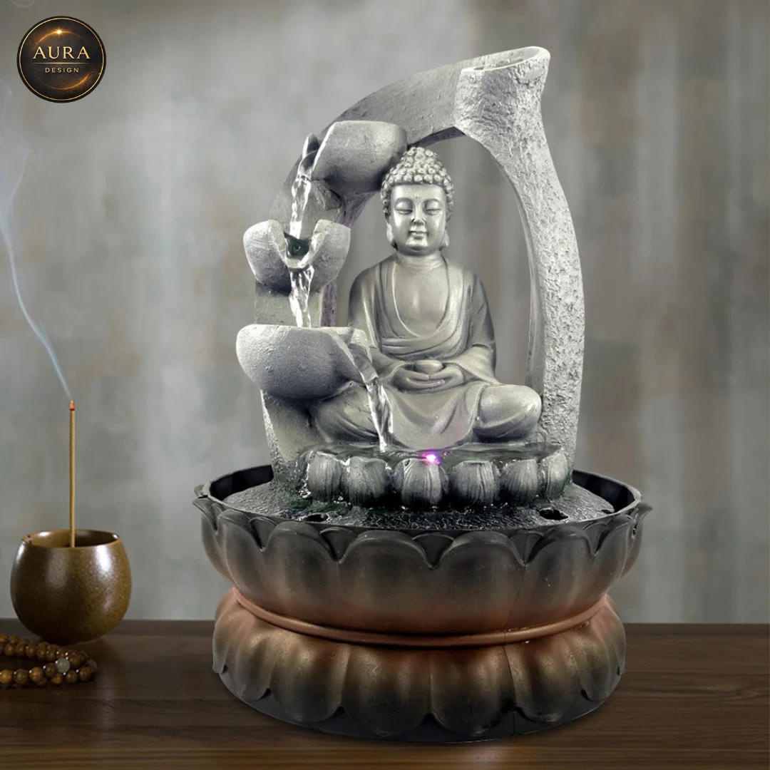 🏛 Modern Decorative Buddha Fountain Statue 28cm ✨ Collectible Ornament
