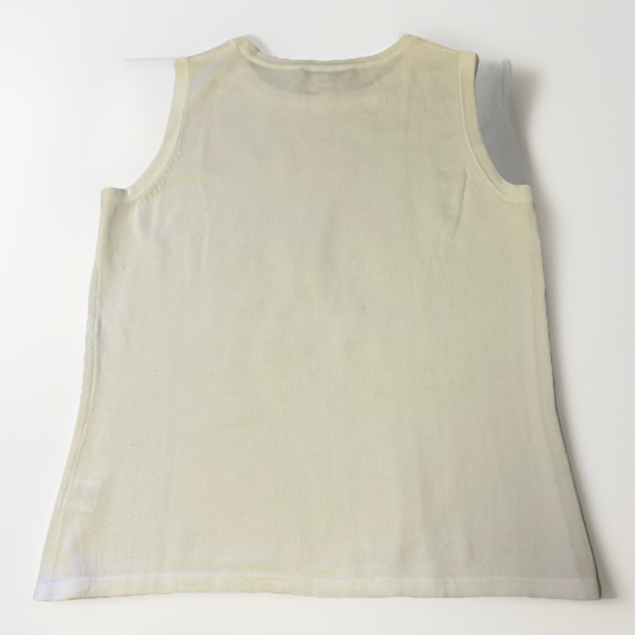Pendleton White Sleeveless Knit Pullover Tank Shi… - image 2