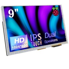 Portable 9 HDMI Touchscreen Monitor with 1024x600 Resolution - Sleek Silver