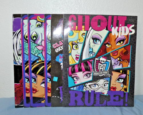 Lot of 6 Mattel 2014 Monster high Folders