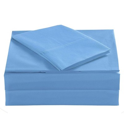 ELINEN Queen Size Percale Bed Sheets, 200 Thread Count Cotton Polyester Blend...
