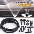 Car Dual Hole Front Windshield Washer Wiper Spray Nozzle Pipe Joint Hose Kit