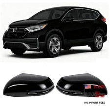 Mirror Cap Covers With Turn Signal Trim Compatible with Honda CRV 2017 Black