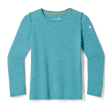 $115 Smartwool Women's Wool Base Layer Crew Top - Cascade Green - Medium- New