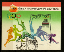 HUNGARY-1985.Souv.Sheet - Hungarian Olympic Committee (Sport)  USED!! Mi Bl.175