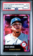 2022 TOPPS CHROME PLATINUM ANV #117 JULIO URIAS 58/100 PSA 10