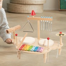 Set di batteria per bambini Strumento musicale per bambini Giocattoli in legno