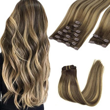 Clip in Hair Extensions Real Human Hair, Remy Human Hair Extensions Clip Ins for